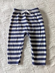 Cat & Jack Baby 12M Jogger Pants Navy White Striped Cotton Faux Drawstring