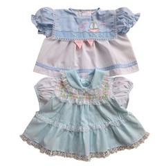 VTG Cradle Togs Baby Girls 0-6 Dress Lot Sailor Sailboat Lace Pastel Cottagecore