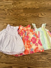 lot of 3 baby gap sundresses all size 6-12 months