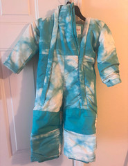 Cat & Jack 2T Hooded Zip Tie Dye Snowsuit Blue/White Winter Ski
