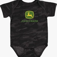 LP89392 – John Deere Infant Black Gray Camo Bodysuit 18M