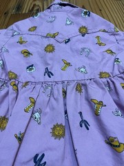 12 Month Baby Girl Wrangler Pearl Snap Lilac Dress Western Cowgirl Cactus Boots