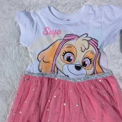 Skye Paw Patrol Dress – Pink Glitter Tulle Party Outfit for Kids 2T,3T,4T,5T 6/7