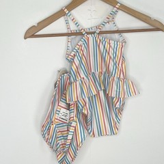 First Impression Girls One Piece Swimsuit and Hat Size 24 Months