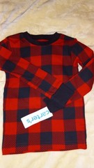 CARTERS Red & Black Check Top Sz 2T NWT’S