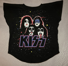 KISS Rock Band Tee Shirt Soft Flair Sleeve Graphic toddler Girls 18 months