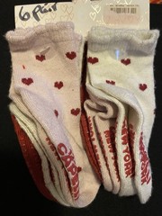 Girls Toddler Socks Heart Motif Non Slip