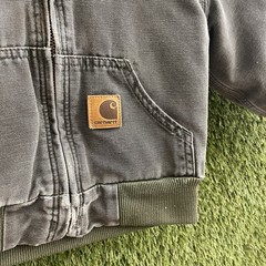 Vintage Carhartt Toddler 2T YTJ130 MOS Canvas Jacket Quilted Hooded Green Baby