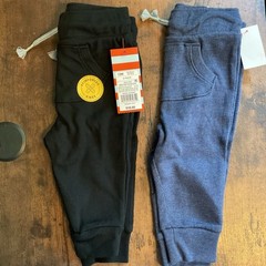 New 2 Pk Toddler Boys Pants With Pockets Size 12 Months- Cat & Jack