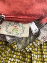 Swanky Baby Vintage Dress 18 Months Ruffle Apple Green Button Back