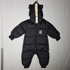 The Bear Baby Boy/unisex Full Zip Snowsuit Jacket Size 80/48 US 9-12 Months Blk