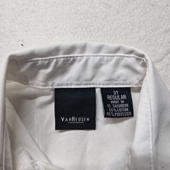 Van Heusen Black White 2 Piece Suit Set Jacket Shirt Regular Summer Weight 3T