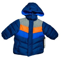 iXtreme 12M Baby Boys Girls Hooded Fleece Lined Puffer Jacket blue NWT