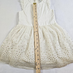 Carter’s Dress Girls Size 3T White 100% Cotton Body/Lining Polyester Mesh