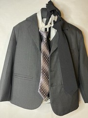 Toddler Size 5- Four Piece Suit. Worn Once. With 2 Ties and Suspenders Included