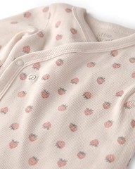 3-Piece Baby Girl Organic Cotton Wrap Bodysuit Strawberry Carter’s Little Planet