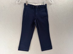 New Crewcuts Chino Pants Size 3 Navy Slim Fit Flex Adjustable Waist L1633 NWT