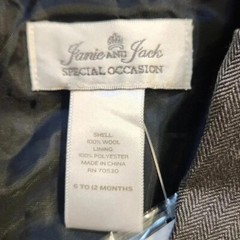Janie and Jack Special Occasion 3 Piece Wool Suit