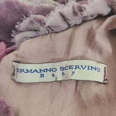 Ermanno Scervino Baby Dress Purple Velvet Silk Blend Ruffle 12 mos? Sleeveless