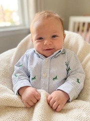 NWT Ralph Lauren Oxford Button-Down Shirt For Babies Three Months P90