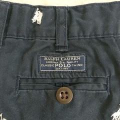 Polo Ralph Lauren Shorts Boys 2T Blue White Embroidered AllOver Pony Logo Preppy