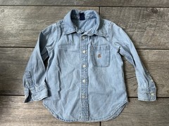 Gap Kids Toddler Size 4 Years Denim Button Up Shirt Chambray Long Sleeve