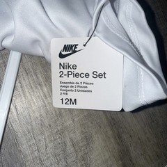 Nike Short & Tee Shirt Short Sets Outfit Boys Set Size 12M White Navy Blue