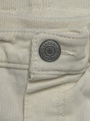 Gap White Corduroy Baby Pants 12-18 Months Solid Stars Button Pockets