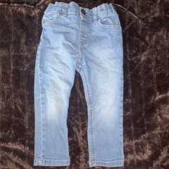Garanimals Straight Jeans 3T Blue Denim Elastic Waist Unisex Baby & Toddler
