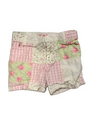 Vintage Flapdoodles Girls 3T 100% Cotton Shorts Pink Patchwork Floral