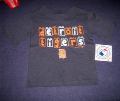 Team Athletics Detroit Tigers Baseball T-Shirt Size 12 month New with Tags