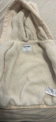 Old Navy 4T Ivory Corduroy Hooded Sherpa/Fleece Lined Snap Jacket