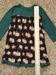 KicKee Pants London Long Sleeve Swing Dress in English Rose Garden 4T