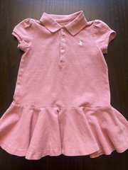 Ralph Lauren Pique Dress Toddler Girl Size 24 months Pink