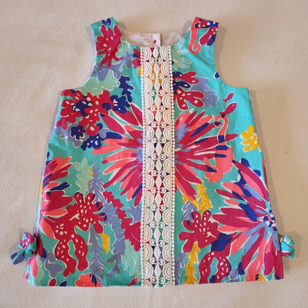 Lilly Pulitzer Trippin & Sippin Shift Dress SZ 18-24M
