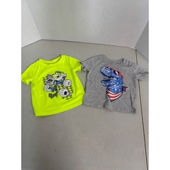 Jumping Beans Toddler Boys 12M Graphic T-Shirt Bundle Monster Truck Dinosaur 2pk