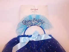 Cat & Jack Blue and Silver Shine Bright Tutu Headband Dress Up Fun Set Ages 0+