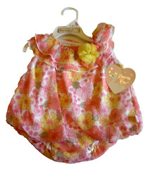 One-Piece Bubble By Princess Rose, 3-6 Months, Pink Floral Print, Brand New