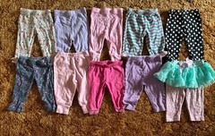 Baby Girls Size 3-6 Months Pants Bundle Of Ten Various Brands