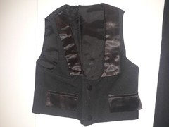 Vintage Baby Black Pants Black Vest Set Suit Toddler Measurements 80s