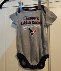 Daddy’s Little Rookie In Training One-piece Texans NFL