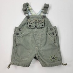 Janie and Jack Overalls 0 – 3 Months Olive Green Pockets Adjustable Straps Snaps