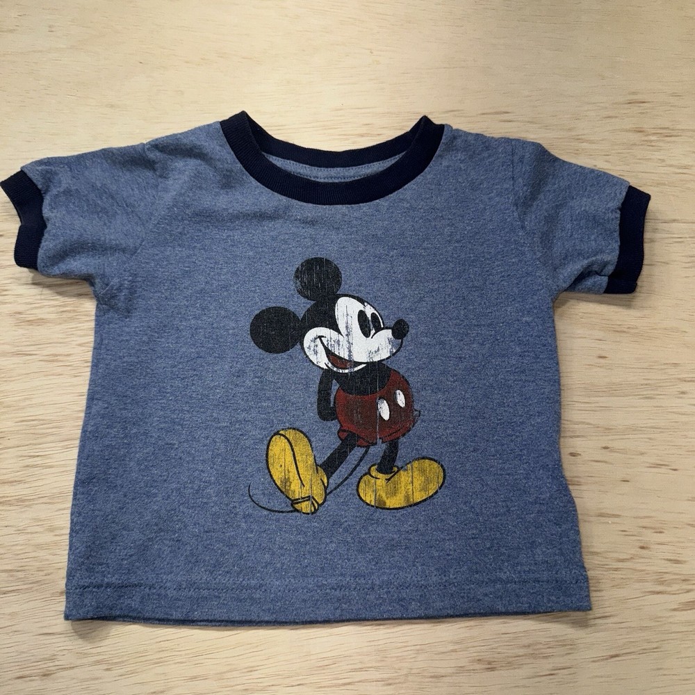 Disney Mickey Mouse Blue T-Shirt Size 18M Disney Parks Authentic