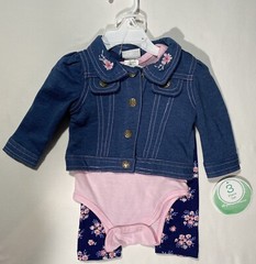 NWT 3-pc Set Nannette Baby Girls 6-9 Months, Super Cute!