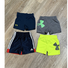 Under Armour adidas 12M 4-Pack Athletic Shorts Elastic Waist