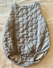 ZARA HOME KIDS Quilted Gray/Blue Sleeveless Romper One-Piece 6-9M MPN 4660/572