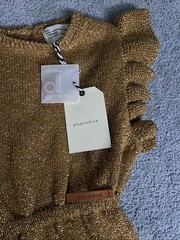 Baby Girls Toddler Kids Knit Gold Sparkle Romper Size 3T New NWT Piupiuchick