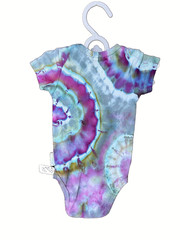 Tie Dye Baby One-piece multi color size 6-9 months 100 percent organic cotton