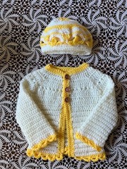 Handmade Crochet Toddler Hat & Sweater 12-24 months
