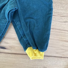 Small Steps Vintage Romper 12 Months Green Corduroy Soccer One Piece Coverall